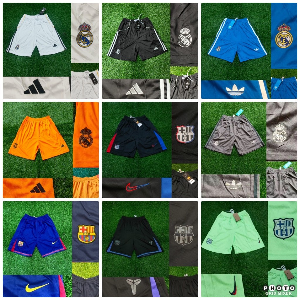 BRCA MADRID HOME AWAY 3RD CELANA BOLA 2024/2025 2026 GRADE ORI IMPORT JUMBO XXL 2XL XXXL 3XL XXXXL 4