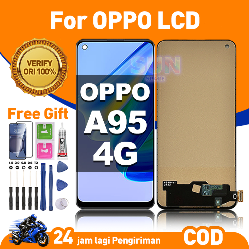 【ORIGINAL】LCD FOR OPPO A95 4G Asli hp Touchscreen FHD Definition Kualitas Terbaik Ori COD