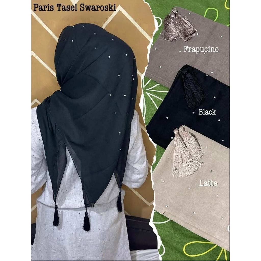 Hijab segi empat Payet tabur Swarovski//hijab segi empat Payet tabur
