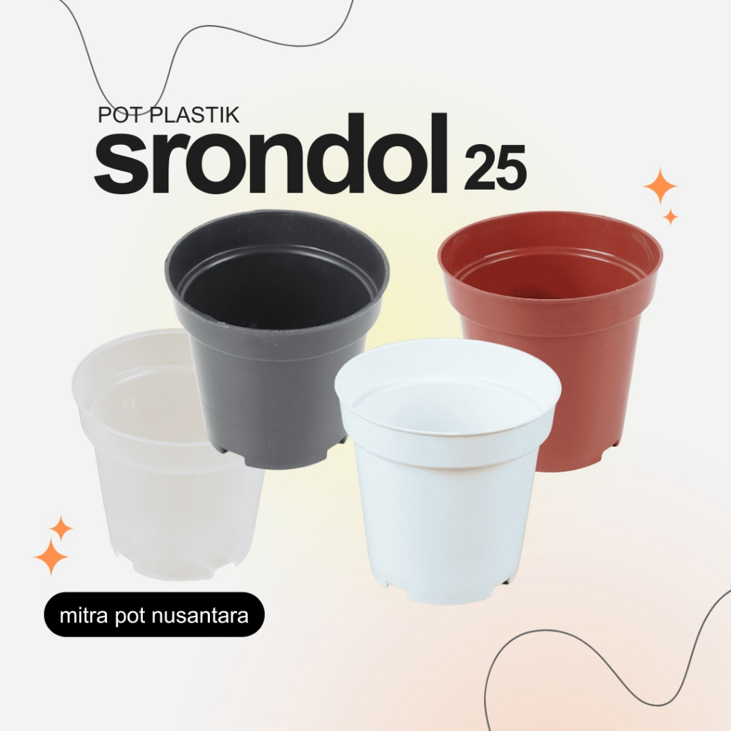 Pot Plastik Tinggi Srondol 25 Pot Tanaman Bunga Pot Tinggi Srondol Besar