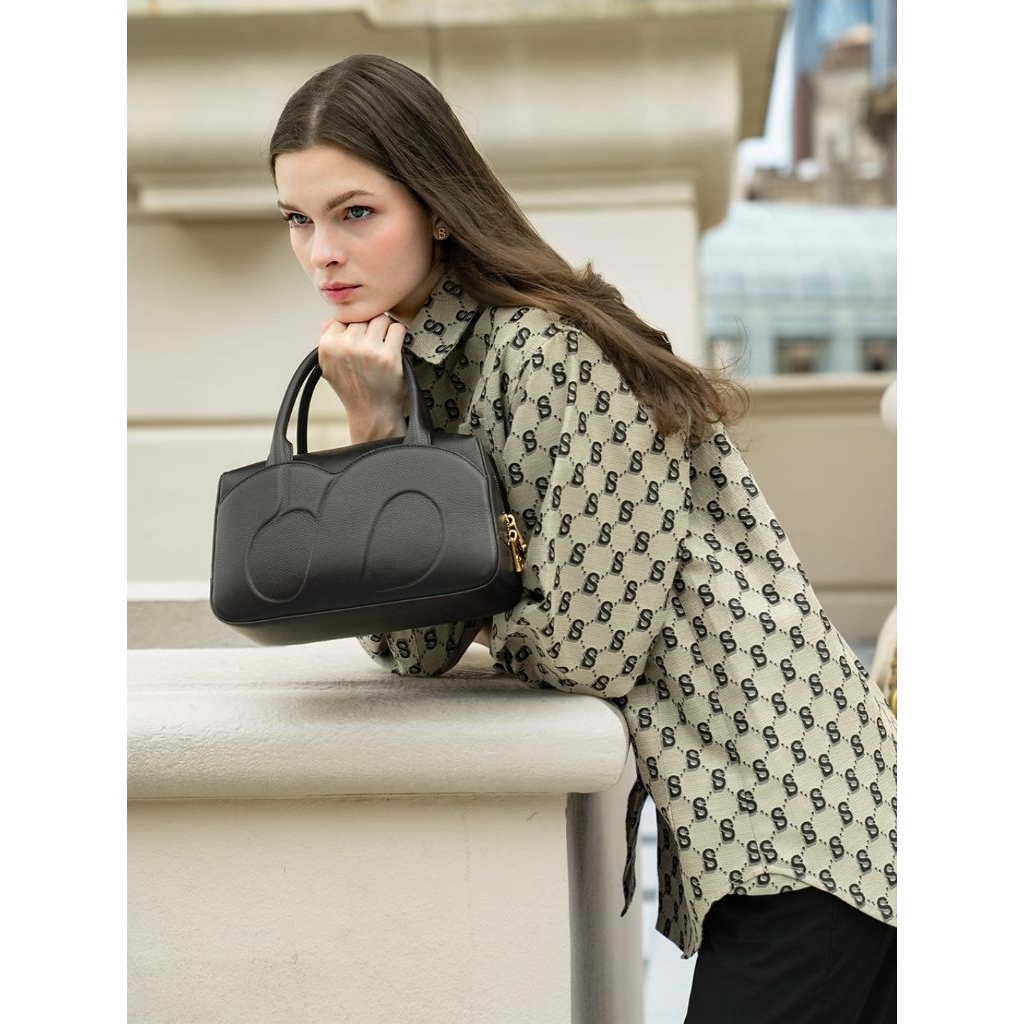 New Luna Bimu Monogram Overshirt Maroon Beverly White Shirt Black Taupe Best Seller Bslady Bs Store 