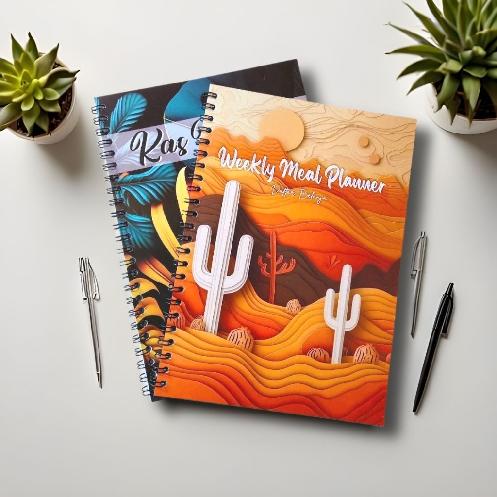 

Buku Weekly Meal Planner / Kas Harian / Weekly Planner / Tagihan Bulanan / Saving Tracker / Financial Planner