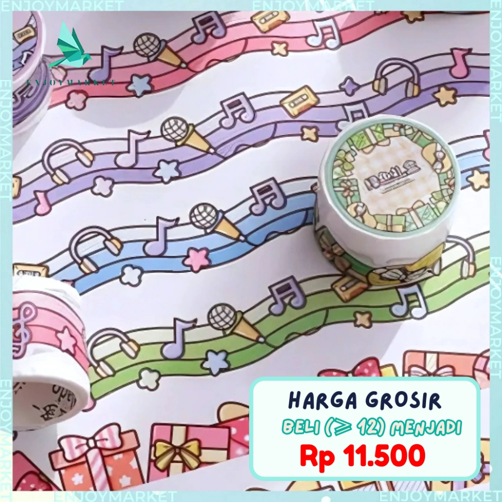 

Masking Tape Aesthetic Washitape Dekor Buku Stiker Frame Journaling Note Hadiah Lucu TLD104