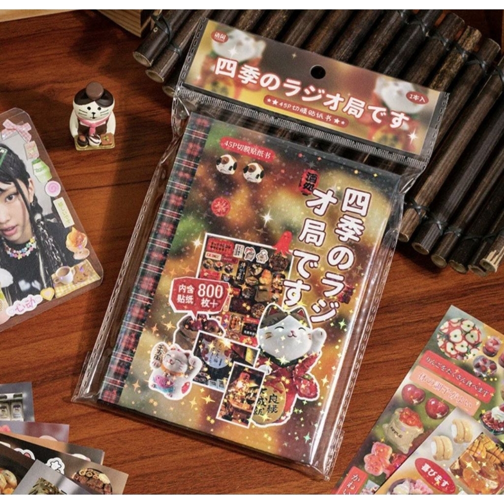 

Japanese sticker book heisei retro, sanrio, deco sticker handphone, laptop