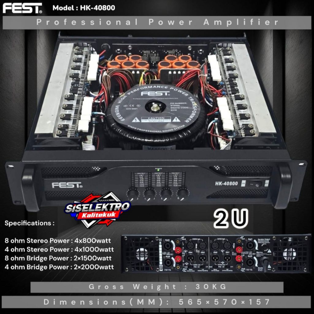 Power amplifier Fest hk40800 power Fest hk 40800
