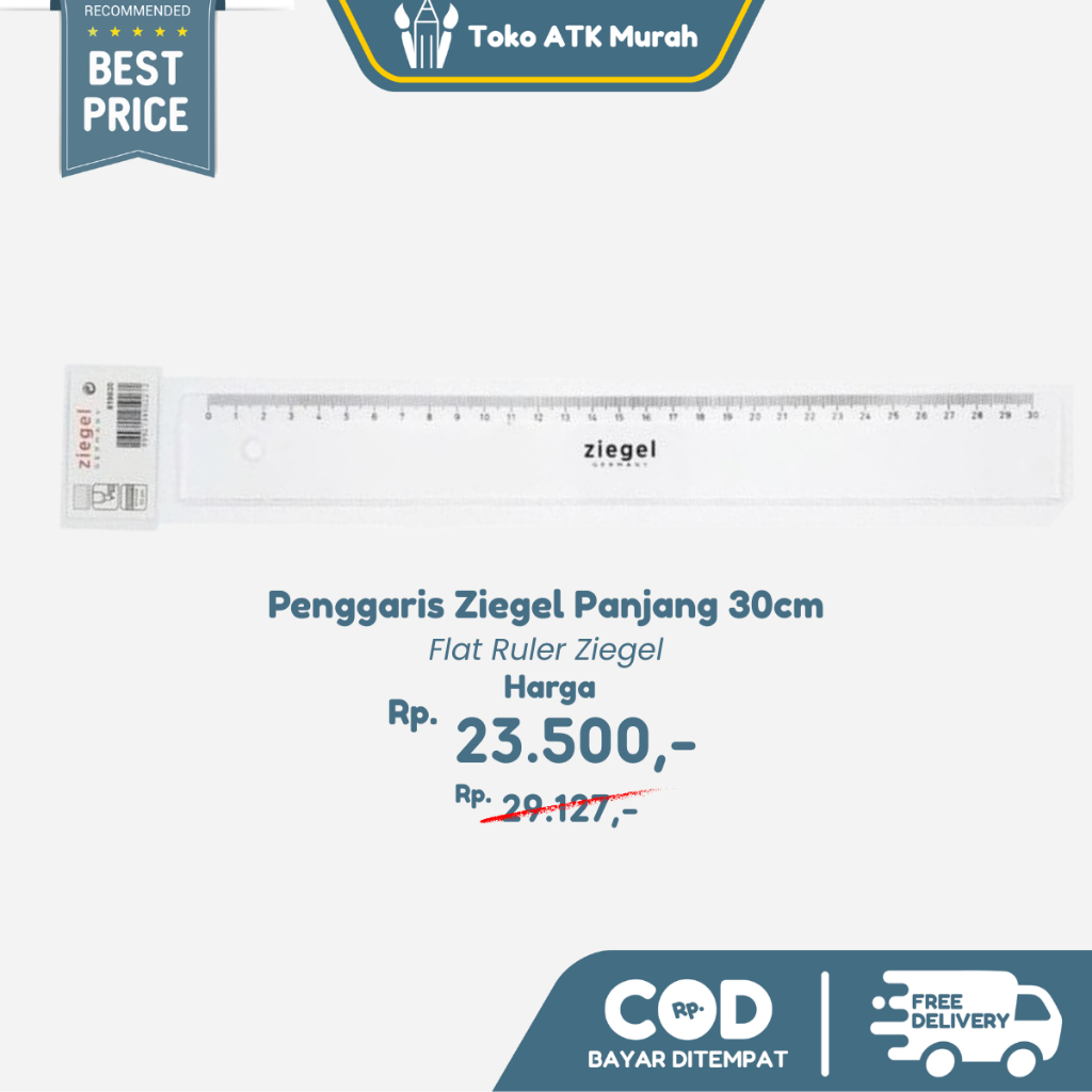 

Penggaris Ziegel Flat Ruler 30cm – Penggaris Untuk Gambar Teknik