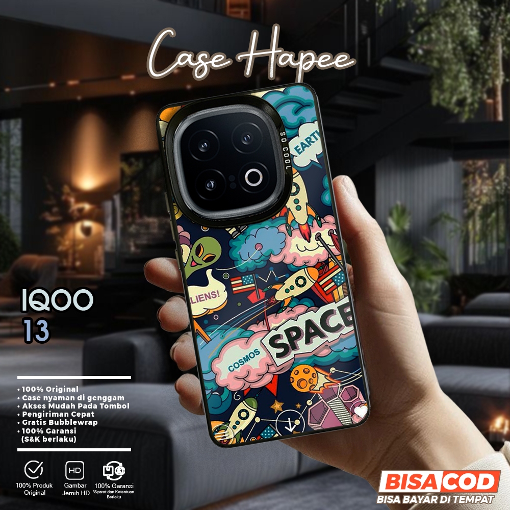 Casing Iqoo 13 Casehapee [AST2] Casing So Cool Premium Matte Softcase IMD Hybrid Hologram