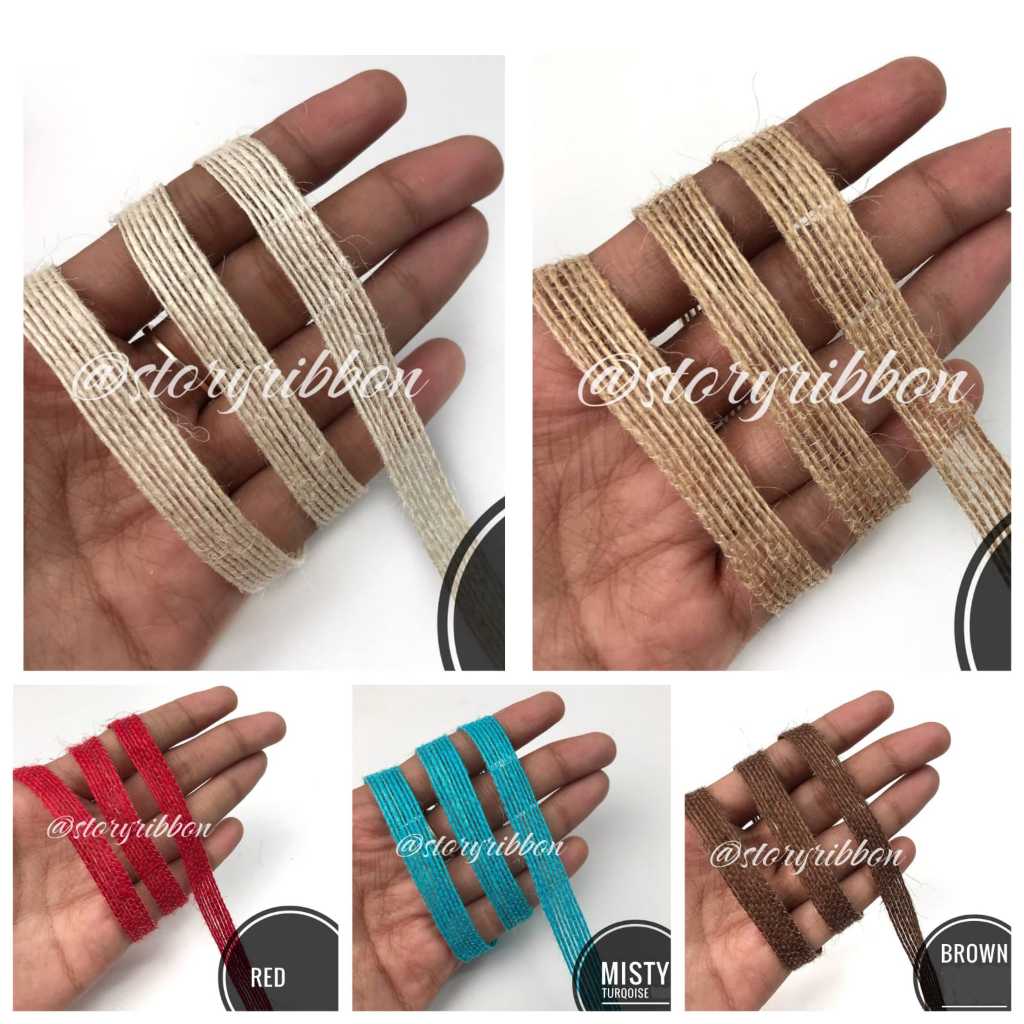 

1 YARD - 6MM & 1CM / PITA GONI WARNA / PITA GONI POLOS WARNA / PITA GONI SATU WARNA