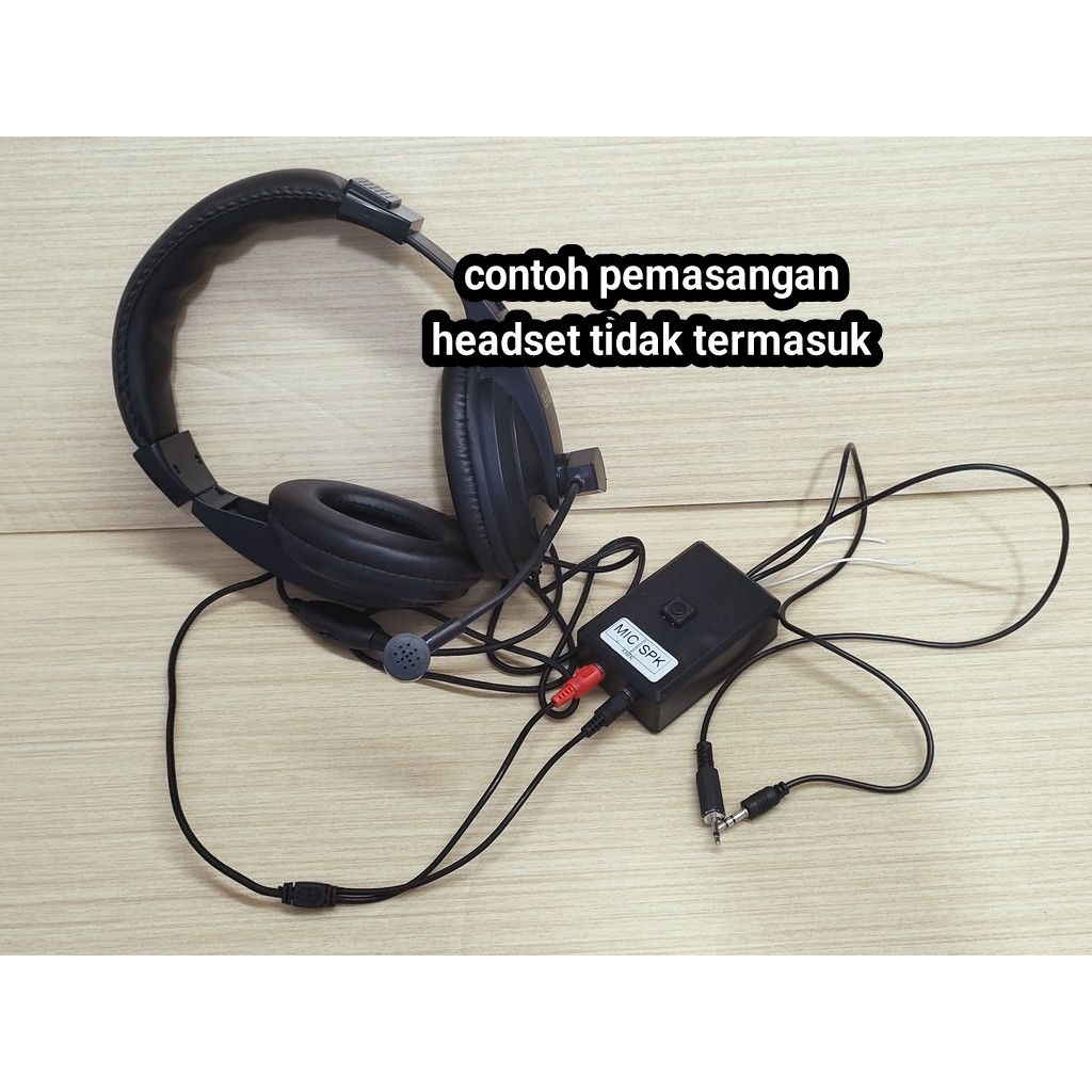 SPLITER PTT BOX RIG HT EXTRAMIC HEADSET