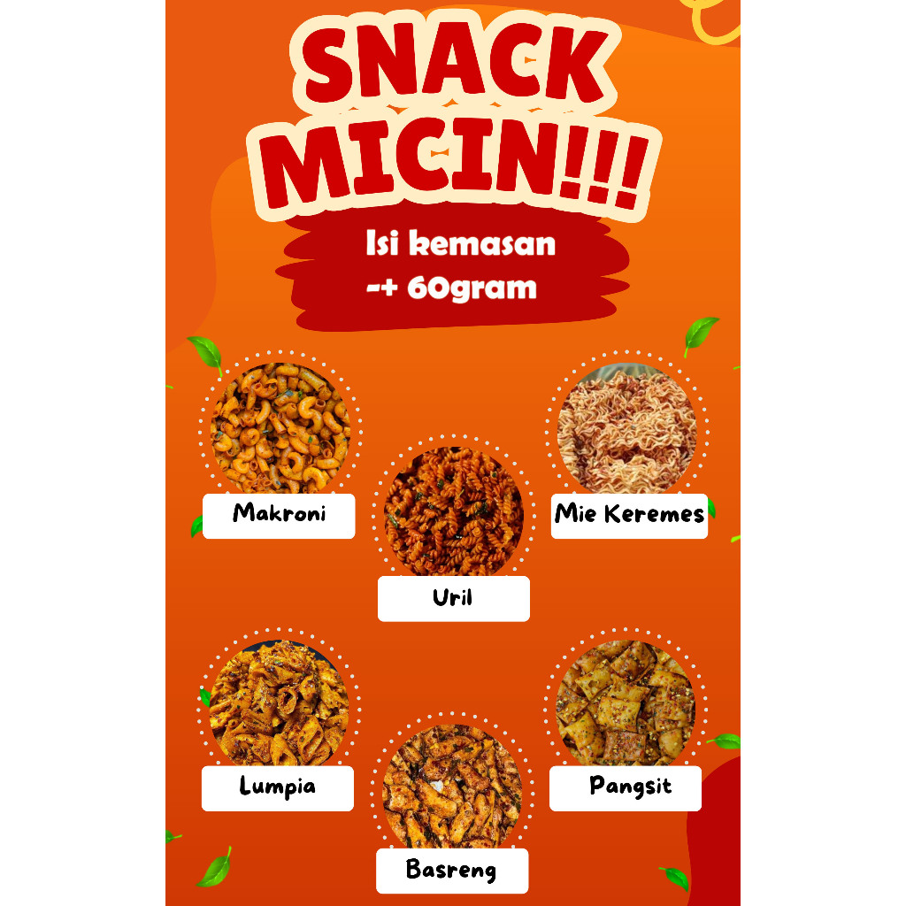 

SNACK KERING PEDAS GURIH/MAKRONI PEDAS/MAKARONI URIL/LUMRING LUMPIA KERING/BASRENG RENYAH/MIE KEREMES/MIE KERING/PANGSIT KERING/RENYAH/PEDAS/ENAK/GURIH/Kemasan 60gram