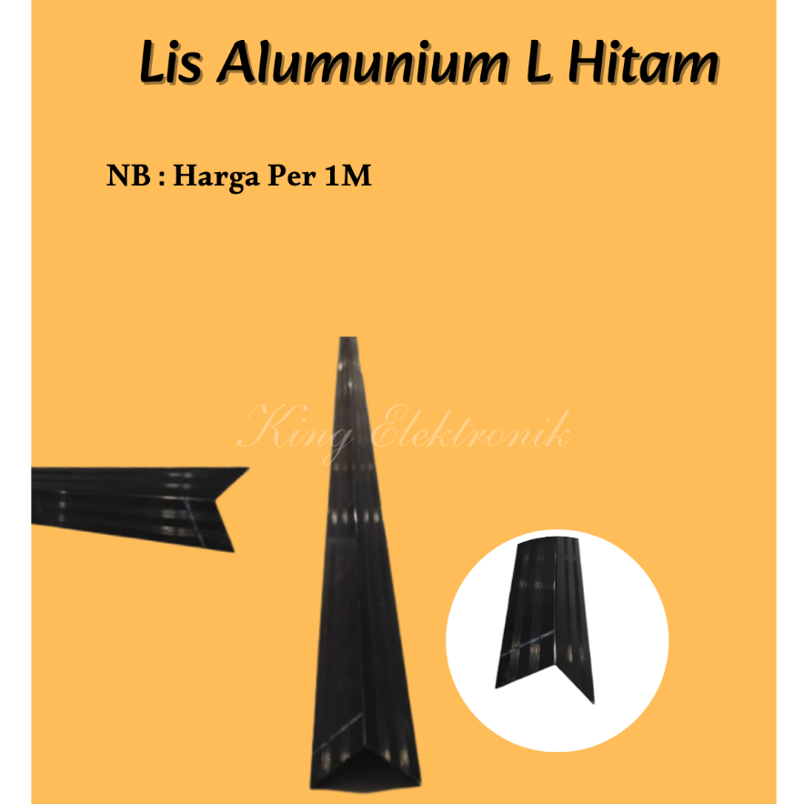 Lis Alumunium Hardcase L Hitam 1M