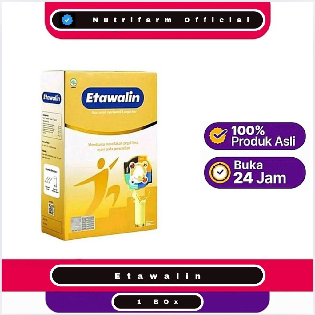 

Etawalin Susu Etawa Suplemen Atasi Nyeri Sendi Lutut Dan Asam Urat Asli Original BPOM - 1 BOX