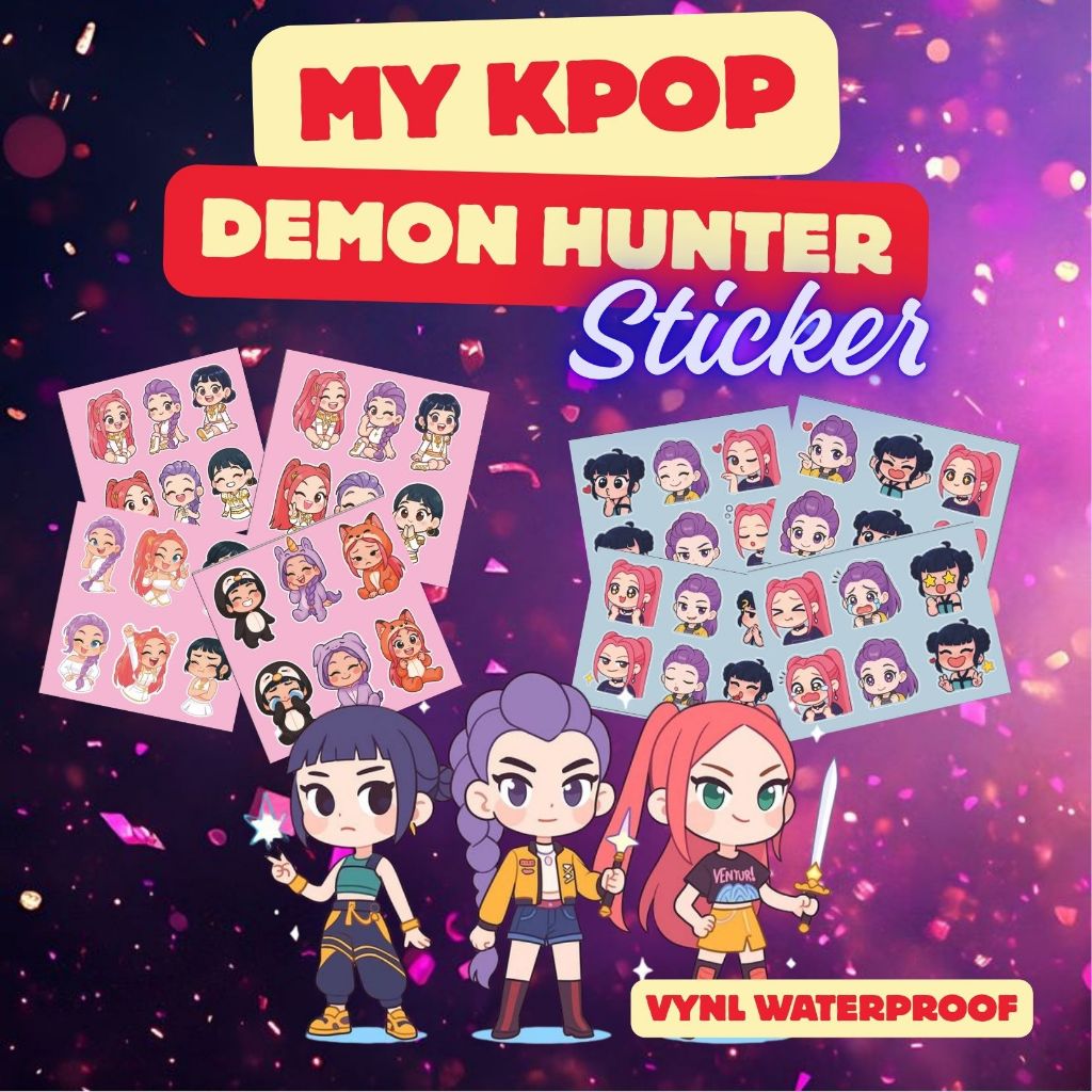 

Sticker Kpop Demon Hunter Huntrix Vynl Waterproof
