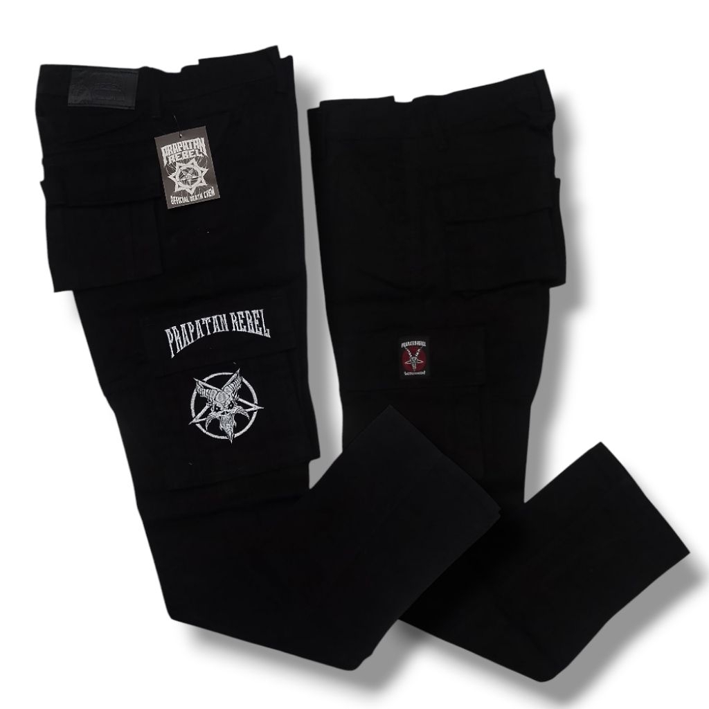 Celana Cargo Panjang Hitam | Prapatan rebel