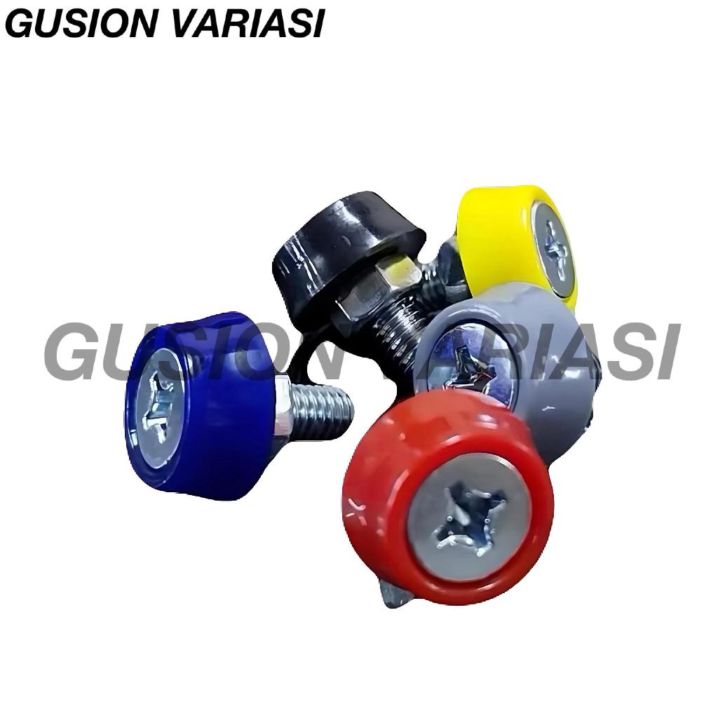 GS Promo (4 pcs ) baut plat nomor ukuran baut&mur 10 kunci obeng HARGA DI JAMIN TERMURAH