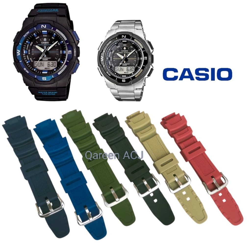 Tali Jam Tangan Casio ORI SGW500H  SGW500HD SGW-500H SGW-500HD Rubber Strap Jam Tangan Casio