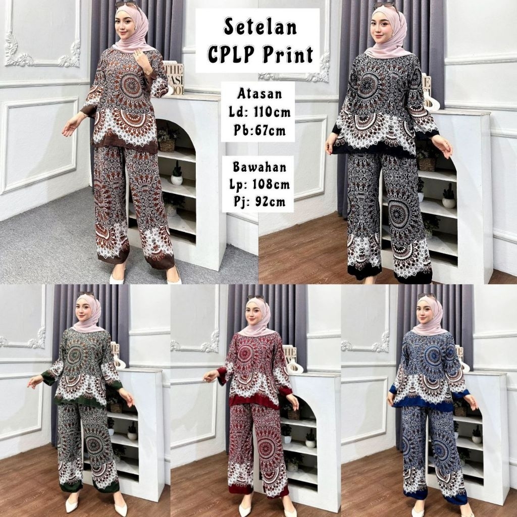 Setelan CPLP Batik Print Halus asli Pekalongan