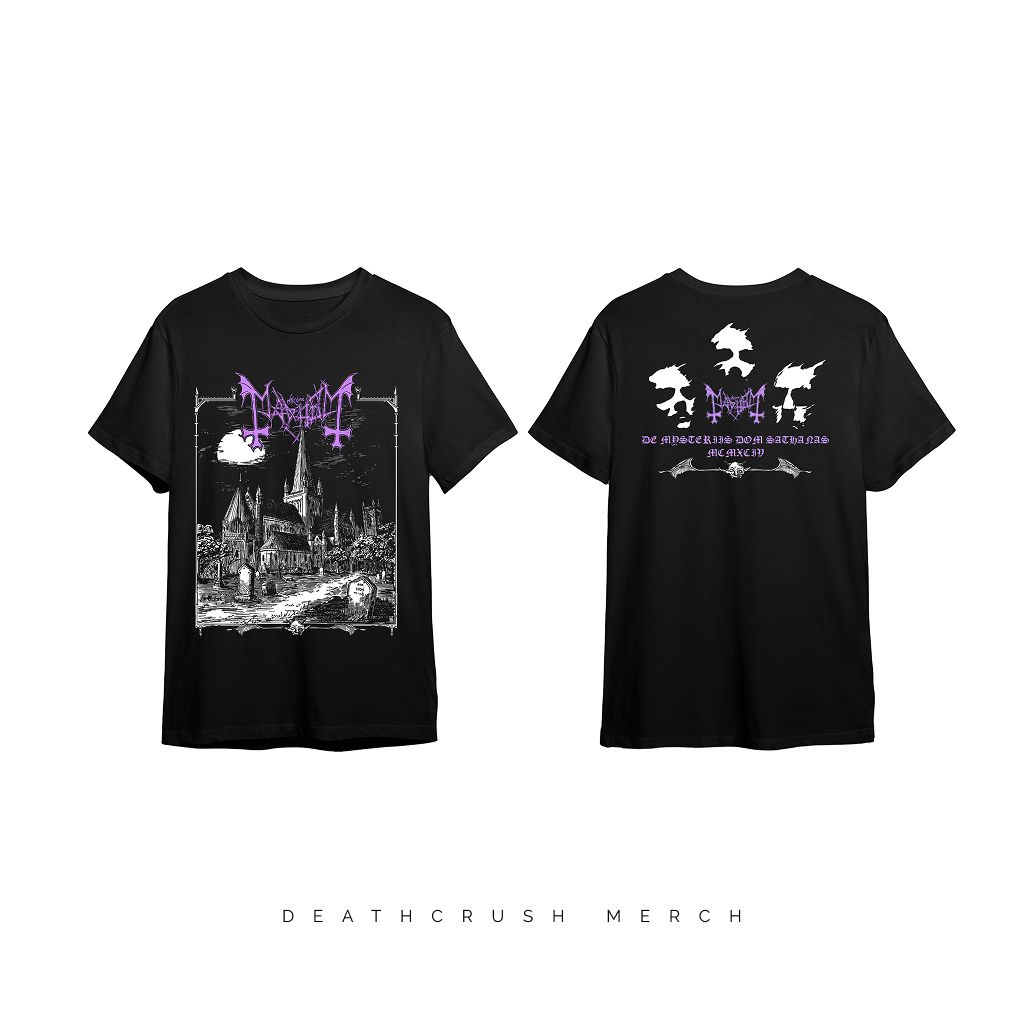 Kaos Mayhem - Demisteriis Baju Metal Original Distro Kaos Black Metal Baju Distro T-Shirt Band