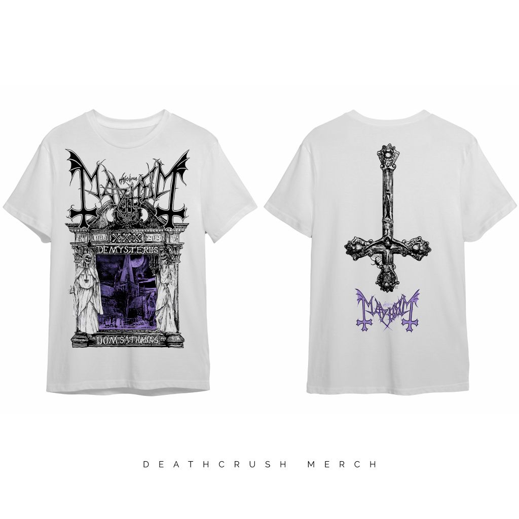 Kaos Mayhem - Dom Sathanas Baju Metal Original Distro Kaos Black Metal Baju Distro T-Shirt Band