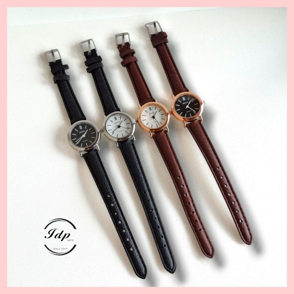 Jam Tangan Wanita Diameter 22mm Kecil Jam Tangan kulit bulat Fashion
