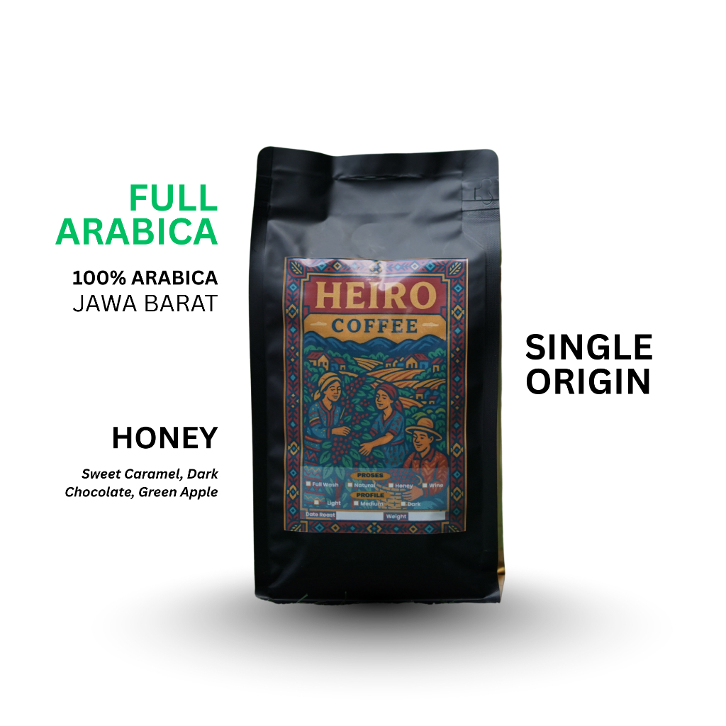 

Heiro Coffee - Biji Kopi HONEY 100% Arabika 100g / Bubuk Roasted Coffee Bean Filter Single Origin
