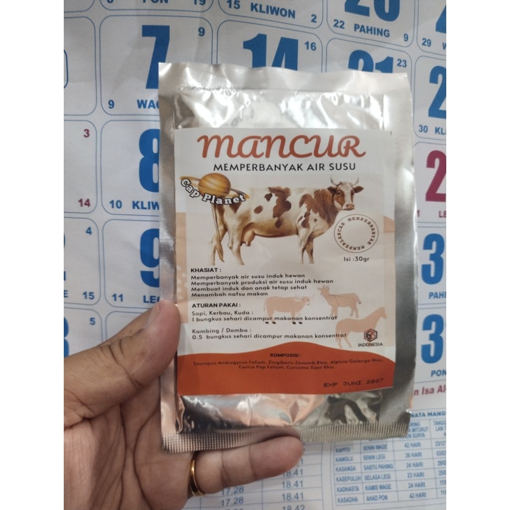 

BANCAR SUSU SAPI dan KAMBING MANCUR 1 saset