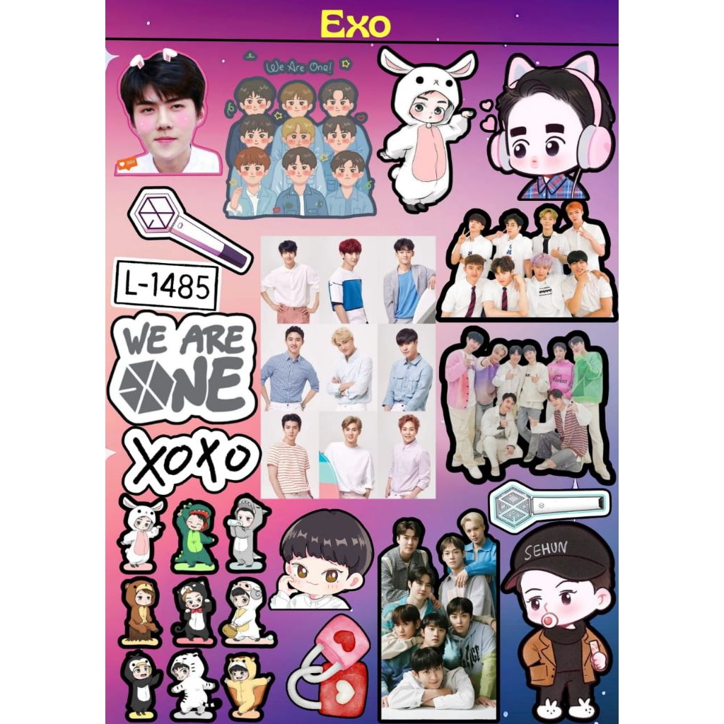 

Hot Kpop Stiker EXO Custom [Request Member] Sticker vinyl Spesial EXO Exlusive Edition | Stiker Laptop Hp Tumbler