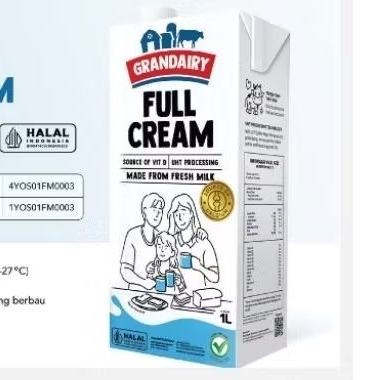 

susu full cream UHT GRANDAIRY 1 liter