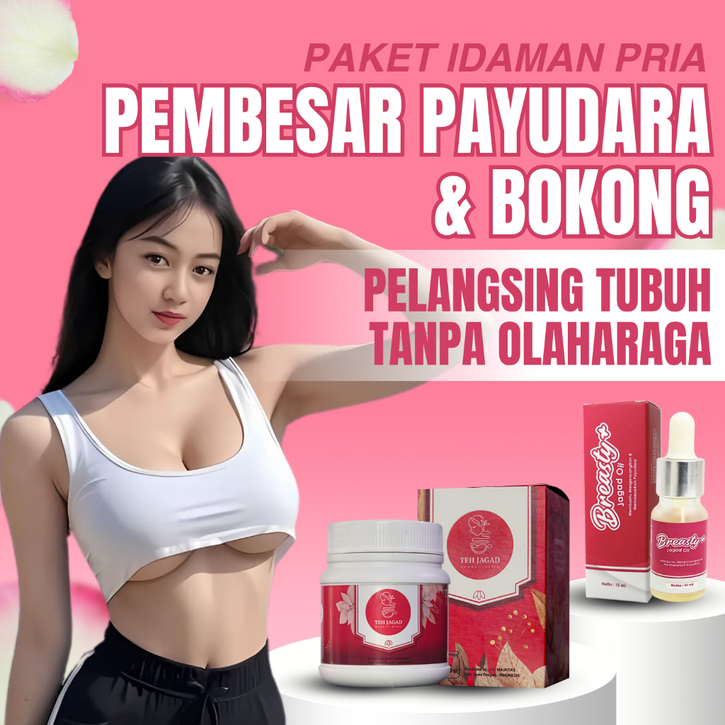 BREASTY+ Serum Pembesar Bokong Permanen Cepat & Cream Pembesar Bokong BPOM