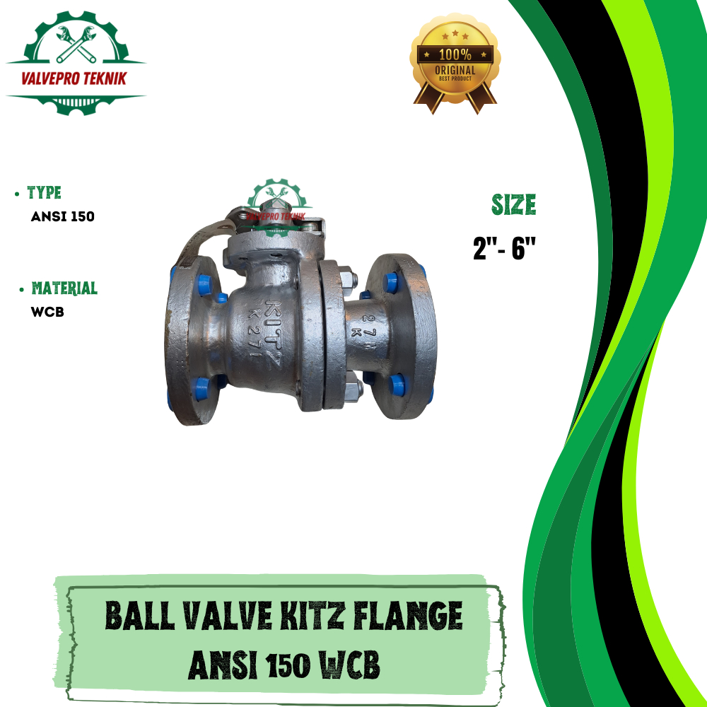 BALL VALVE KITZ WCB 6" INCH FLANGE #150 ORIGINAL