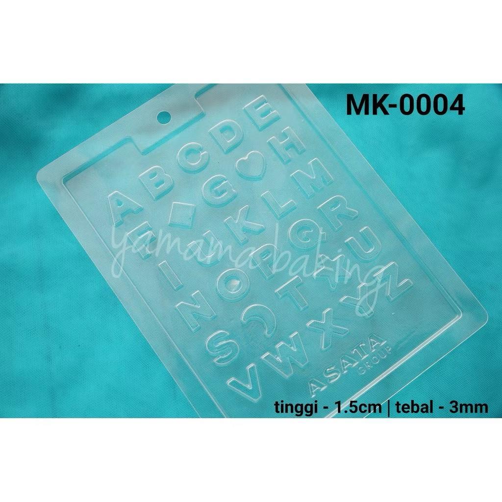 MK4 - Cetakan Mika Plastik Coklat Puding Fondant Huruf Abjad ABC