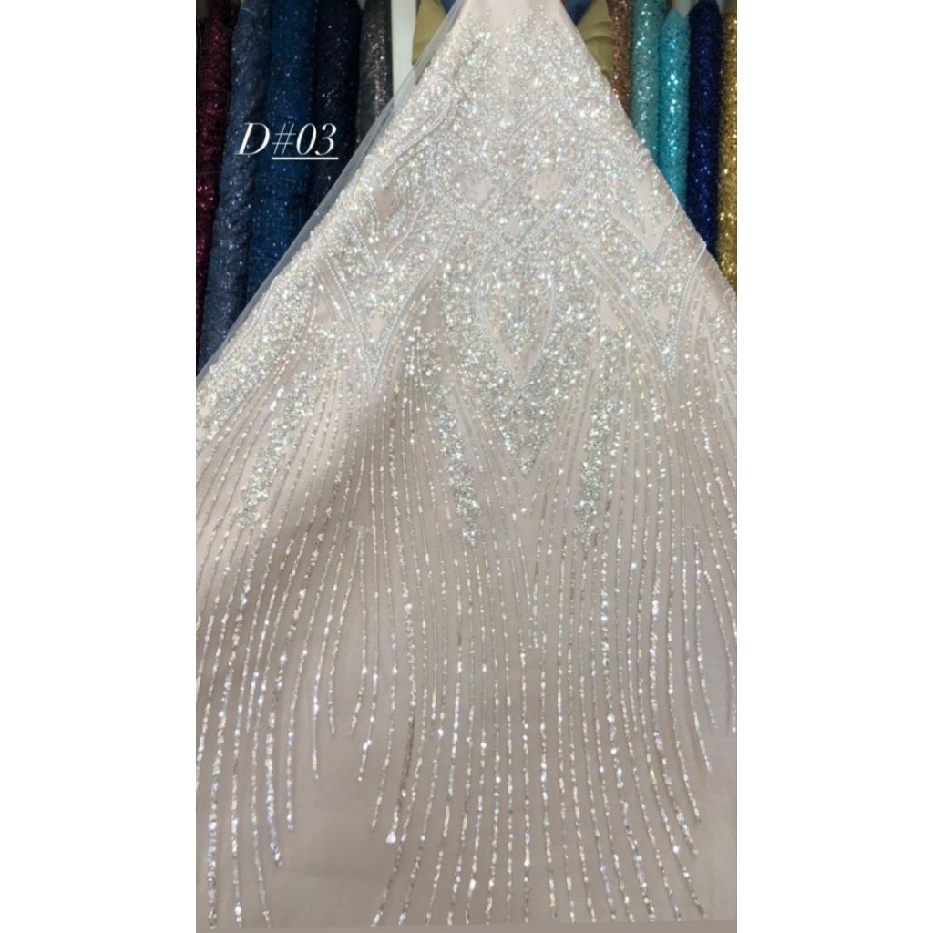 Tulle bordir payet