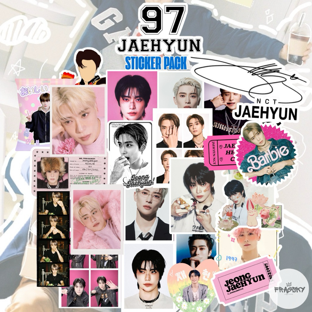 

Fragsky - [20-25 Pcs] Sticker Spesial Series Jeong Jaehyun NCT Kpop Korean Artist Pack | Stiker Premium Laminasi Doff & Glossy Kiss Cut Anti Air Anti Luntur | Stiker Aesthetic Skena Kalcer Ungu Purple Estetik Dekorasi HP Laptop Helm Paper Stationery