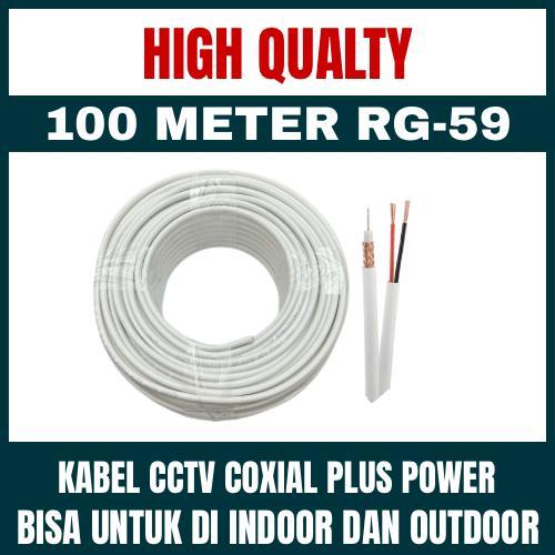 Kabel CCTV 100 Meter RG59 + Power Indoor & Outdoor