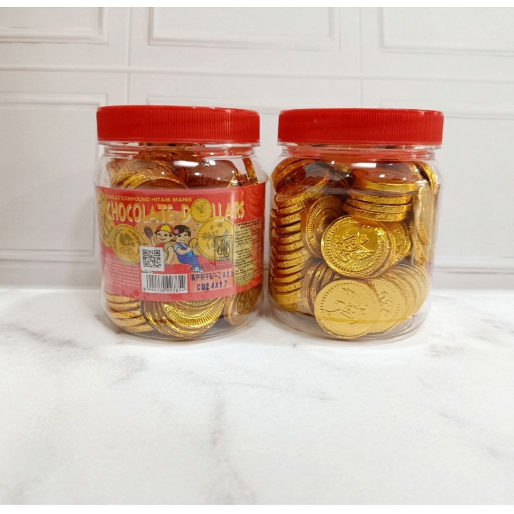 

coklat dolar koin
