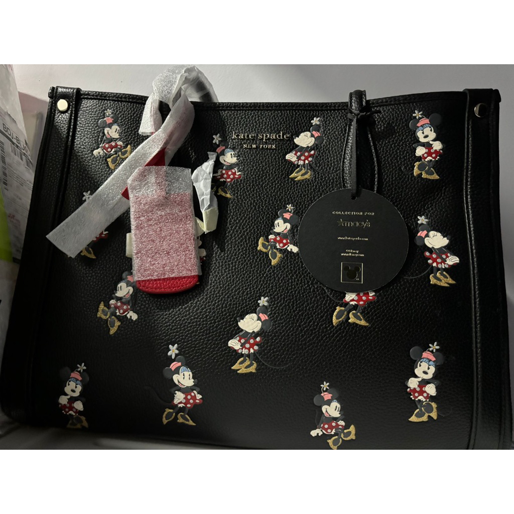 Kate Spade (KS) x Disney market tote bag black