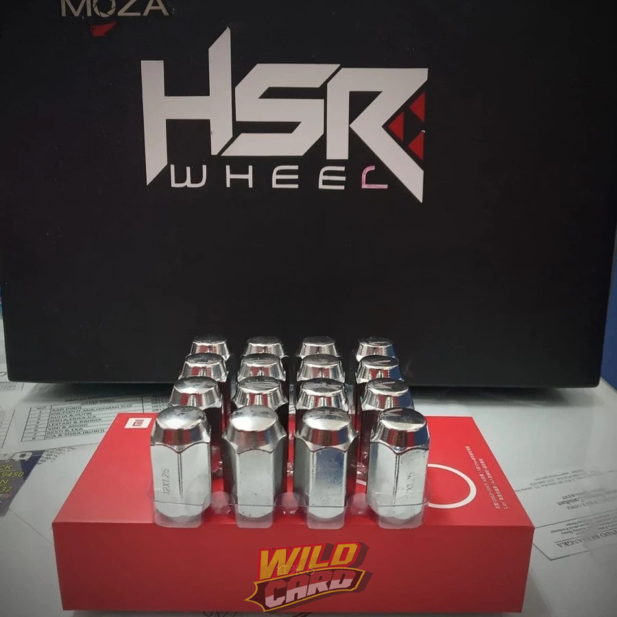 Mur Baut Roda Mobil Original HSR Tipe FUJITA Racing Kunci 19 1.5 Chrome Murah