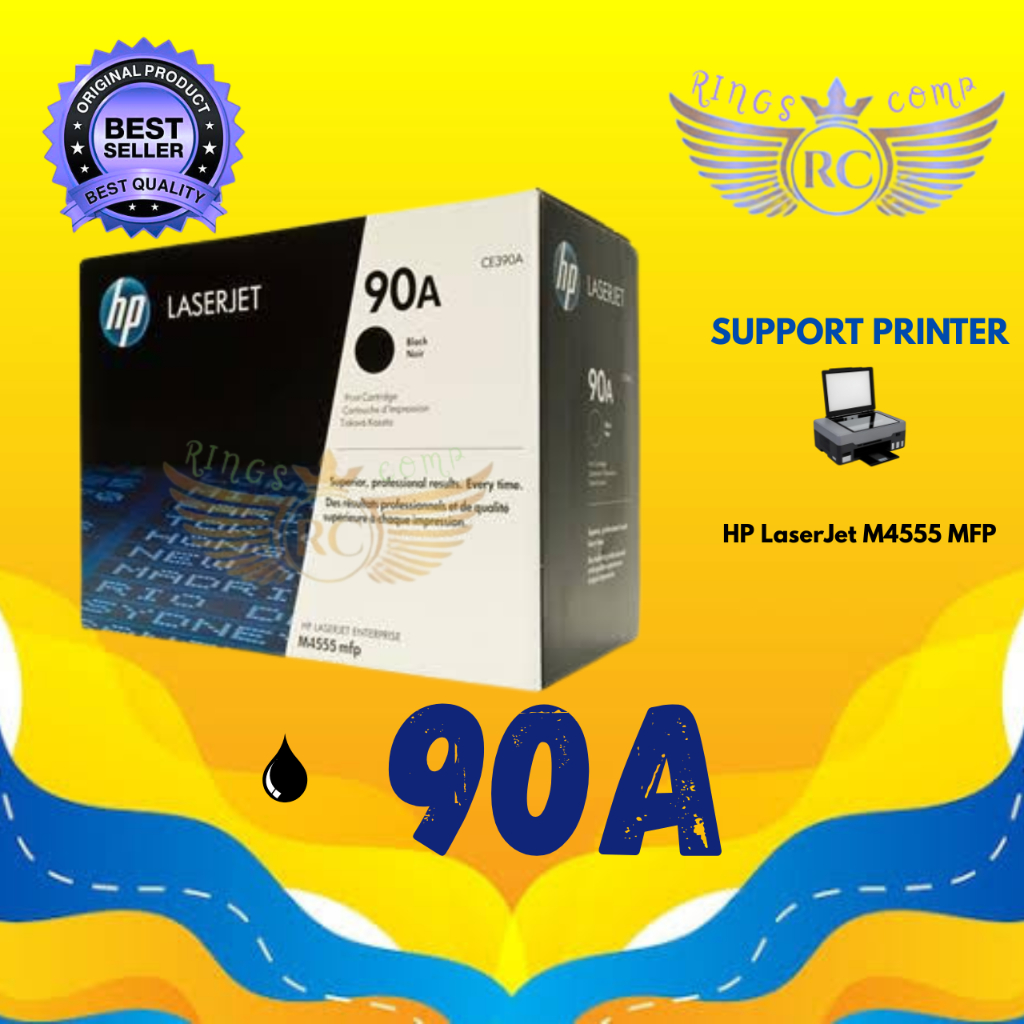 Toner HP 90A Black Cartridge CE390A Printer M4555 MFP