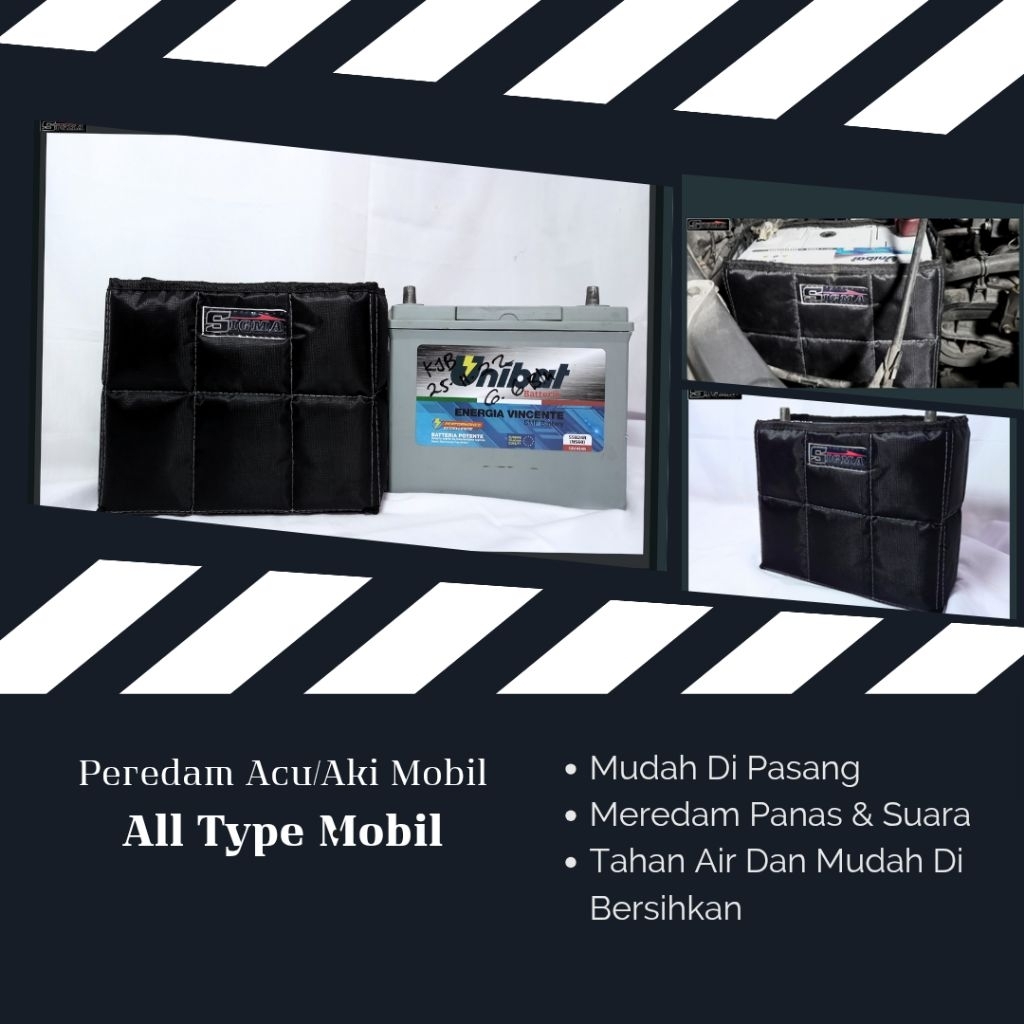 Sarung Aki Peredam Accu Pelindung Aki Mobil 32AH 35AH 40AH 45AH 50AH 60AH 65AH 70AH 75AH