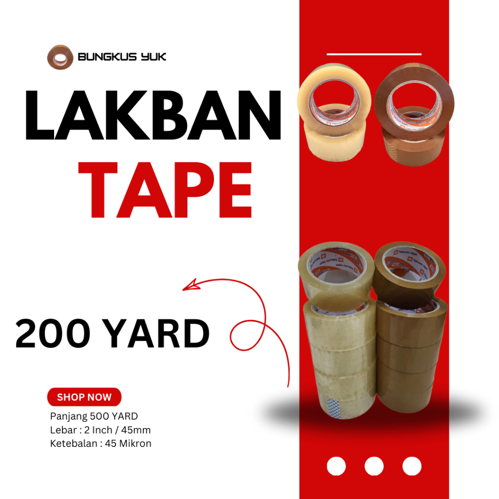 

LAKBAN TAKUMI 200YARD 2INCH 45mm 45mc BENING COKLAT TEBAL (1 SLOT isi 6)