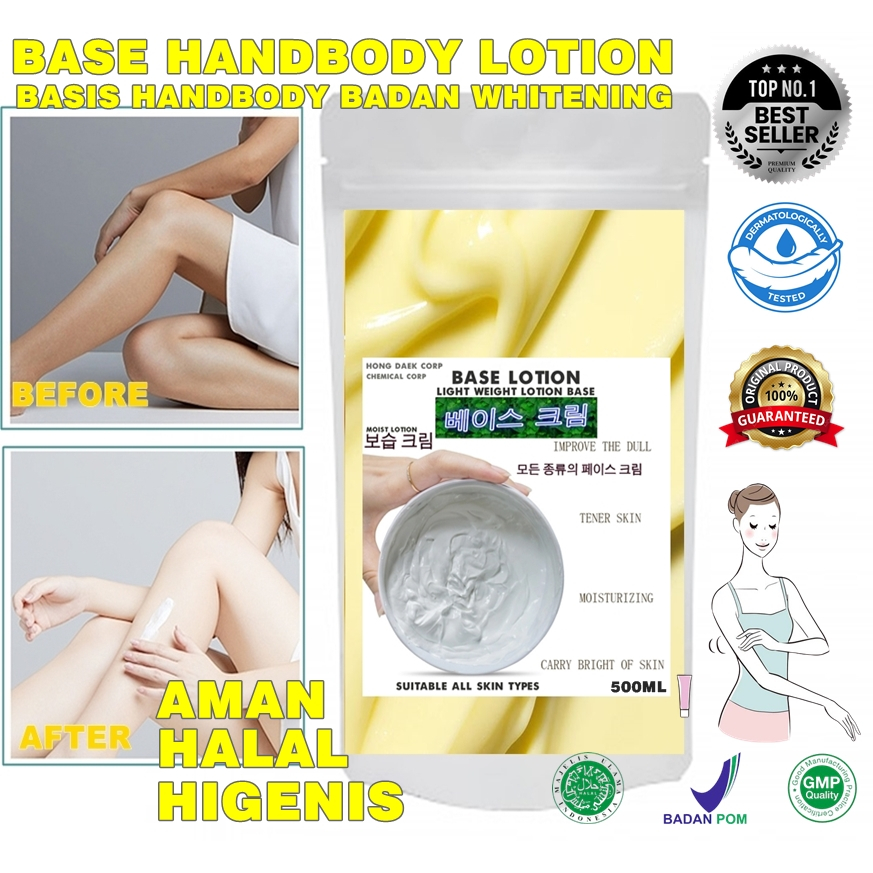 BASE LOTION HB KUNING HANDBODY LOTION PEMUTIH PELEMBAB IMPORT KOREA MEREK HONG DAEK CHUN BPOM HALAL-