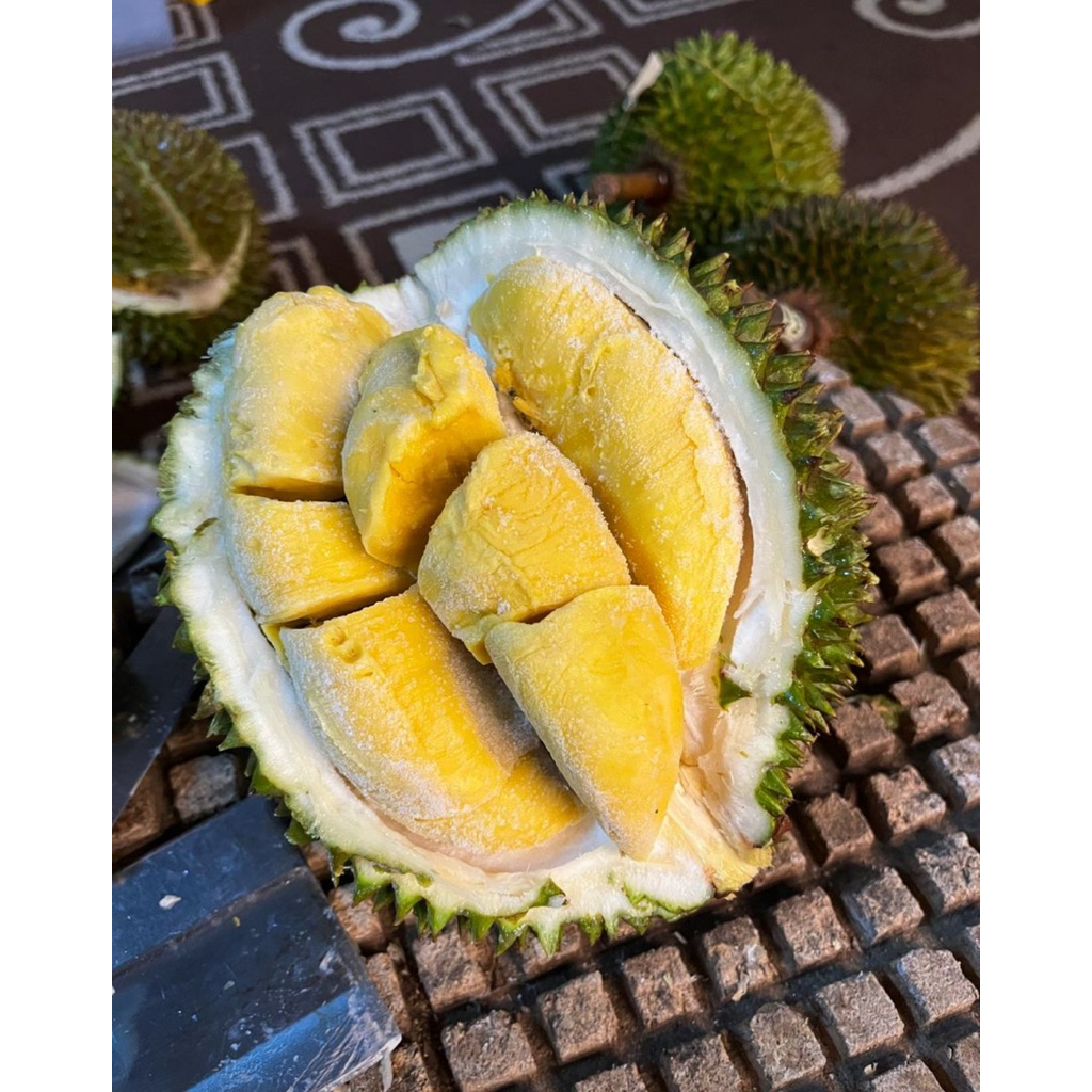 

Buah Durian Musang King Nitrogen Utuh / Durian Musang King Super Asli Malaysia / Pcs