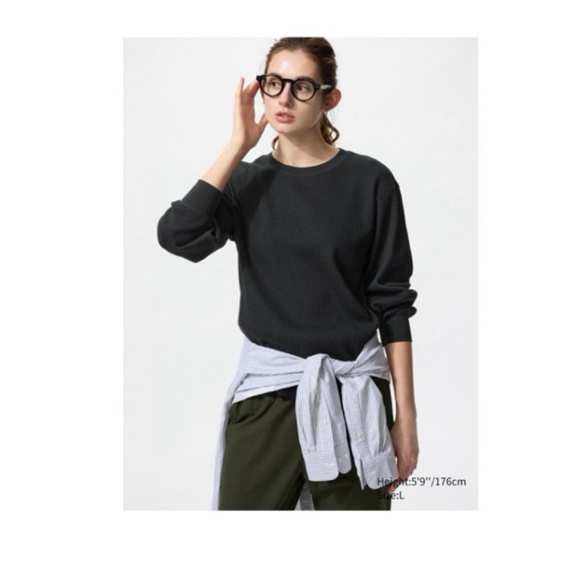 Waffle Crew Neck Tshirt Uniqlo