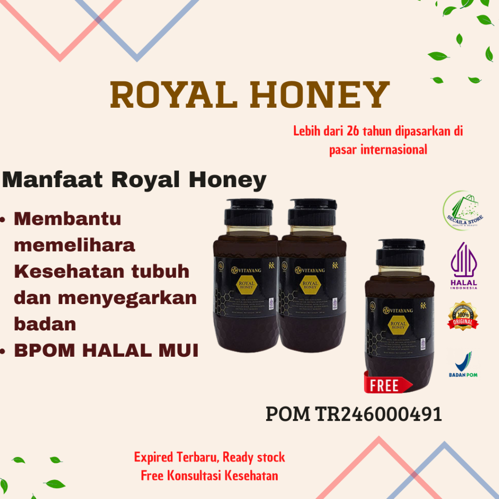

Vitayang Royal Honey Madu Ekstrak Herbal Untuk Kesehatan 3 Pcs
