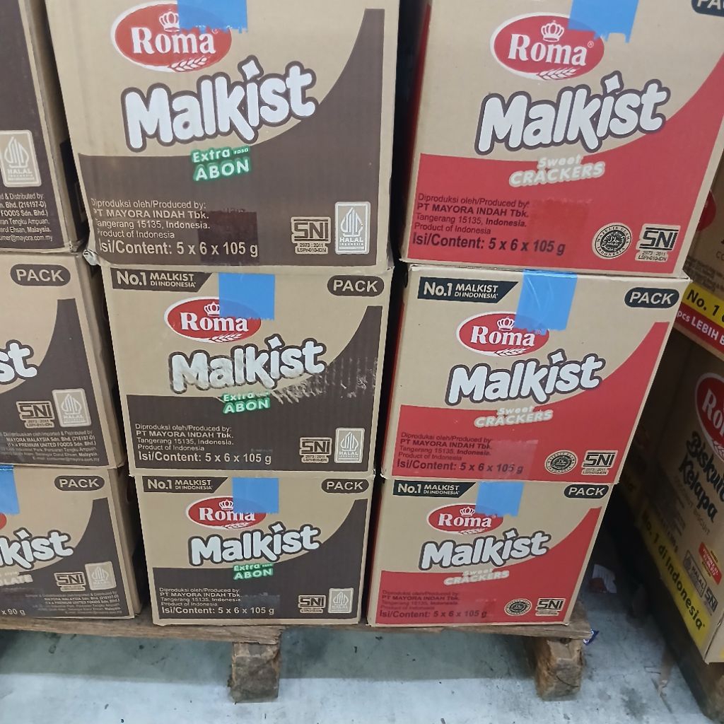 

Roma Malkist Crackers 105gr Order 1 Dus | 30 PCS x @105gr