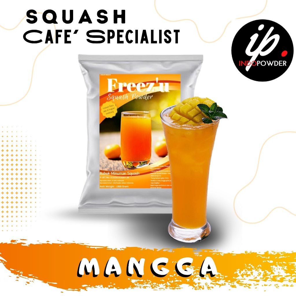 

Indopowder - Bubuk Minuman SQUASH Rasa MANGGA 1Kg Untuk Cafe, Waralaba dan Usaha Minuman