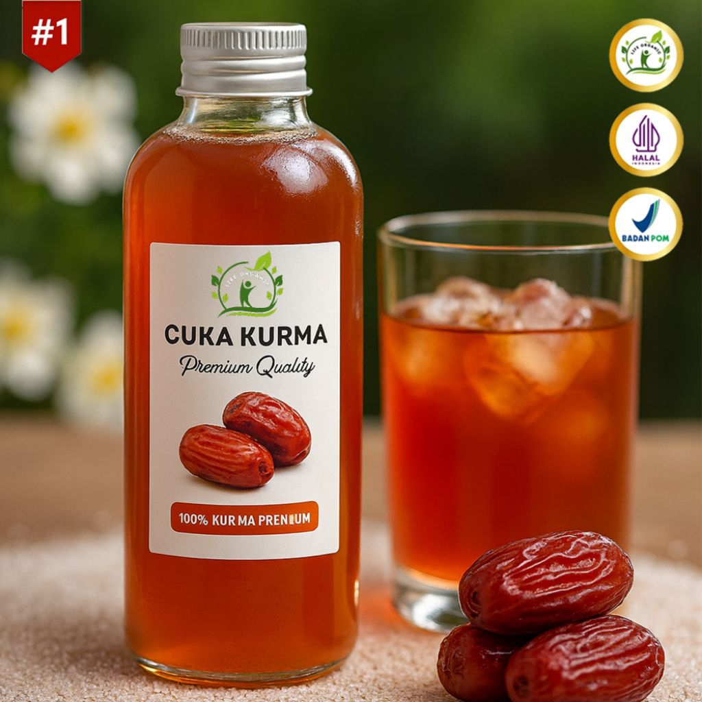 

cuka kurma asli fermentasi 200ml life organic | minuman sehat, diet, menjaga kolesterol & pencernaan