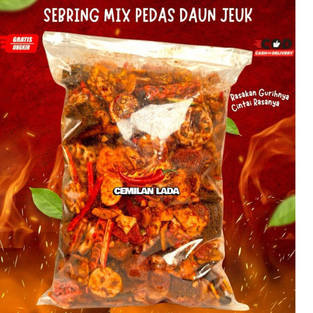 

Cemilan lada - Sebring Mix Pedas Daun Jeruk Bumbu Melimpah
