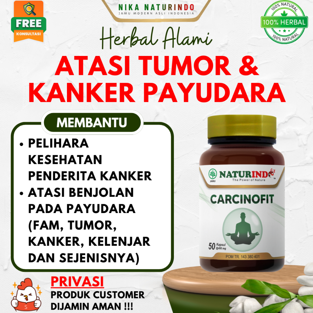 CARCINOFIT Obat Benjolan Payudara Tumor Payudara Kanker Payudara Pria Dan Wanita FAM Naturindo