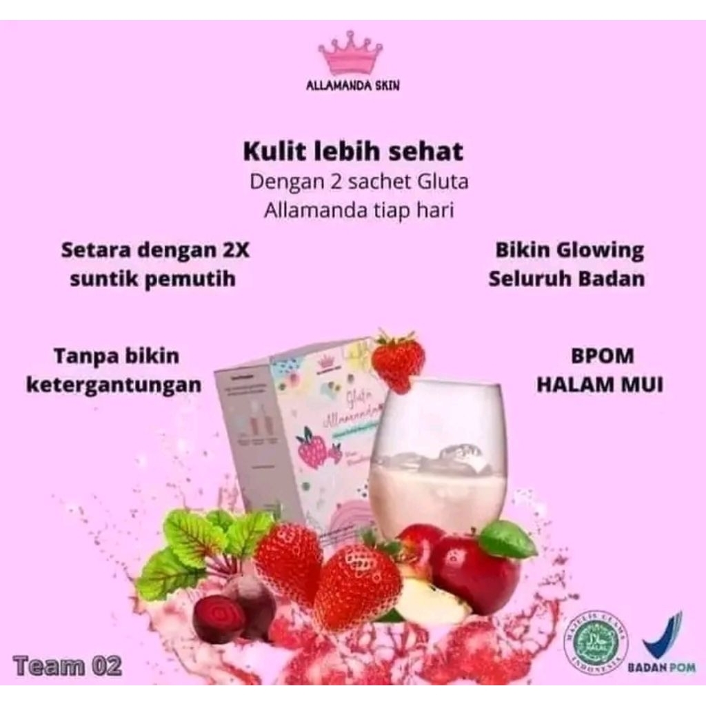 Collagen Gluta Allamanda Merawat Kulit dari dalam - Setara dengan 2x Suntik Putih